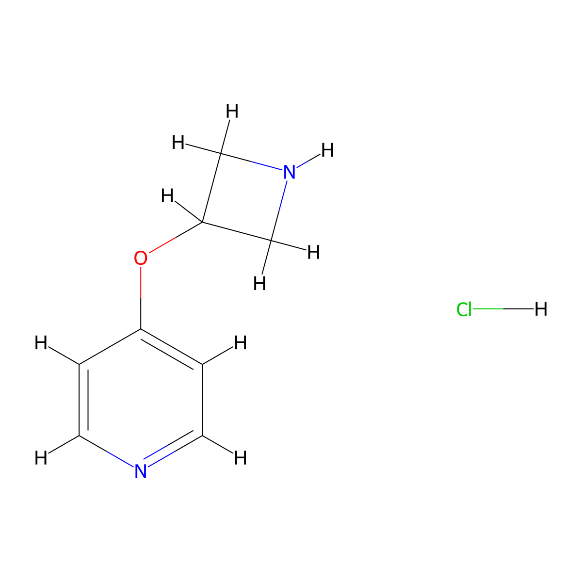 4-(Azetidin-3-yloxy)pyridine hydrochloride molecular structure, CAS 2062661-15-6