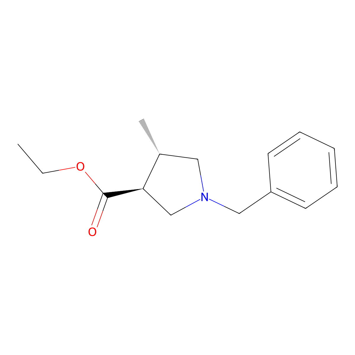 ethyl (3S,4S)-1-benzyl-4-methylpyrrolidine-3-carboxylate molecular structure, CAS 2062661-39-4