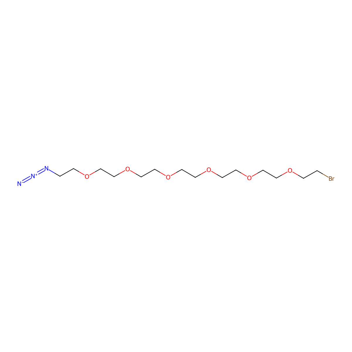 Bromo-PEG6-azide molecular structure, CAS 2062663-64-1