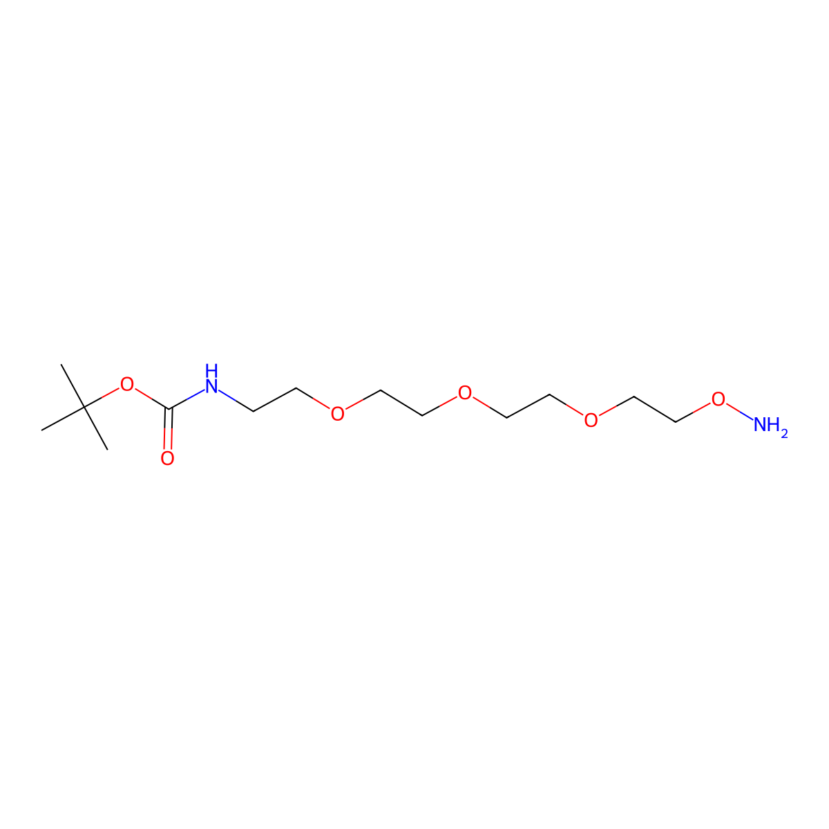 Aminooxy-PEG3-NH-Boc molecular structure, CAS 2062663-65-2
