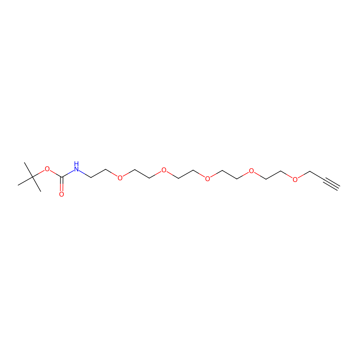 t-Boc-N-Amido-PEG5-propargyl molecular structure, CAS 2062663-67-4