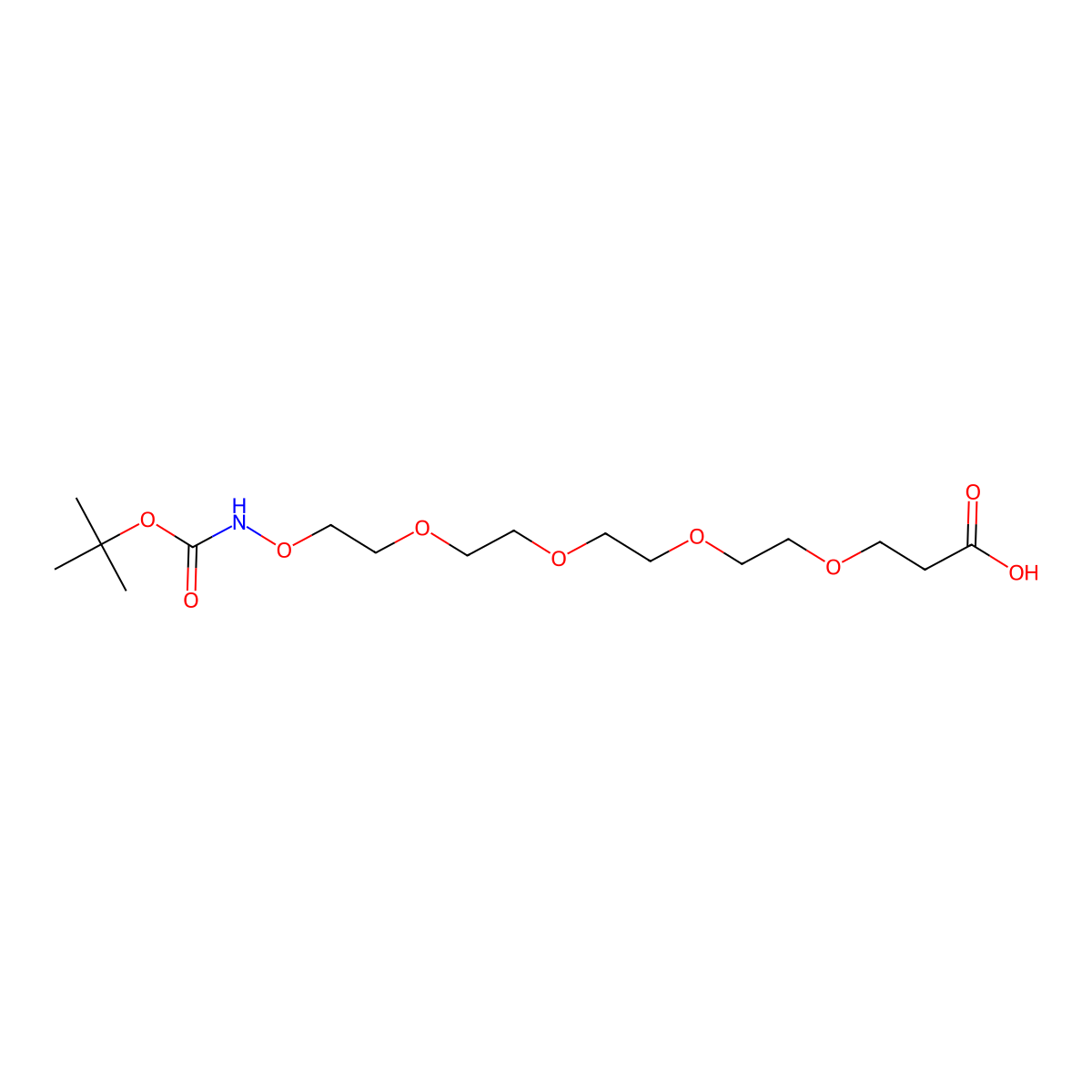 Boc-aminoxy-PEG4-acid molecular structure, CAS 2062663-68-5