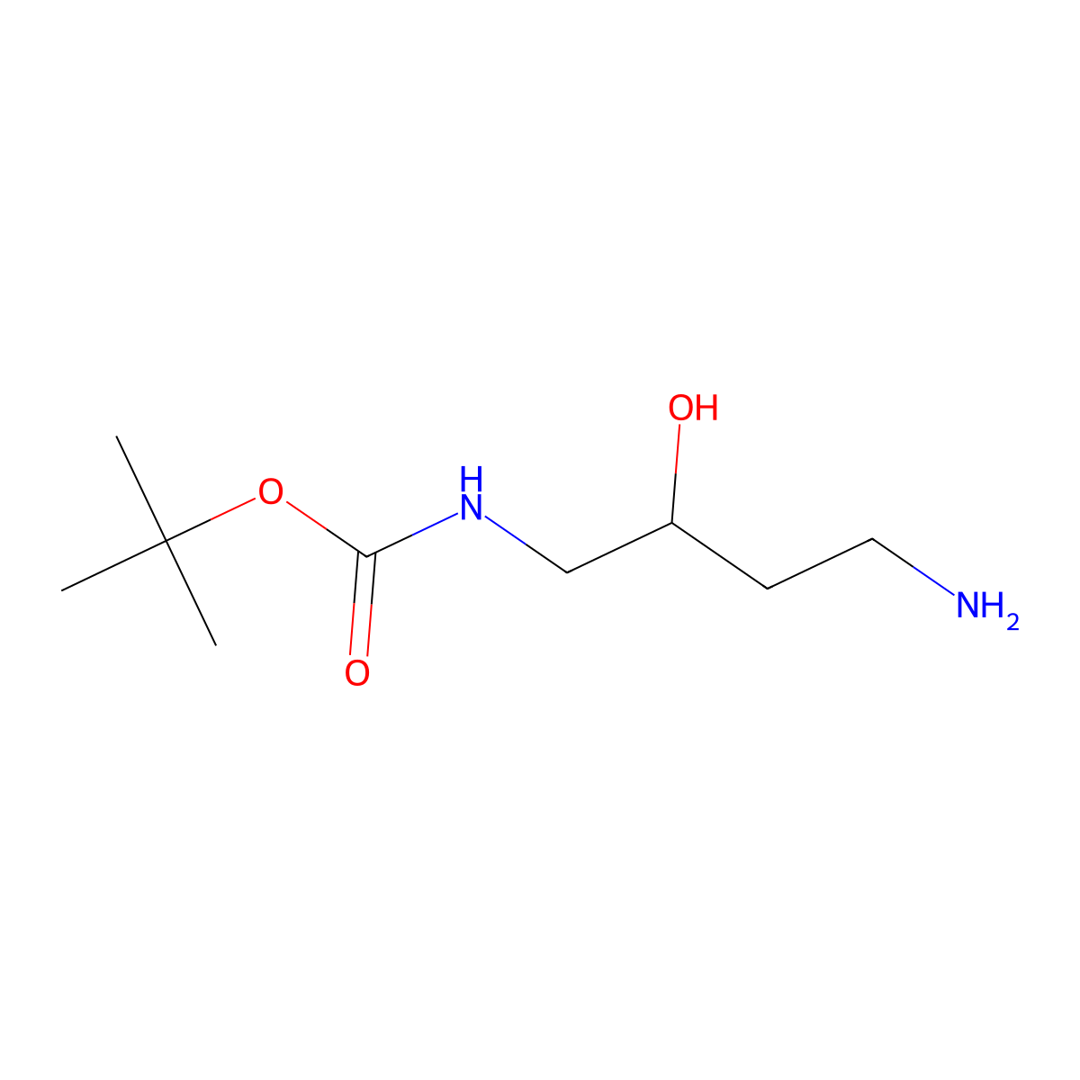 tert-butyl N-(4-amino-2-hydroxybutyl)carbamate molecular structure, CAS 206268-17-9