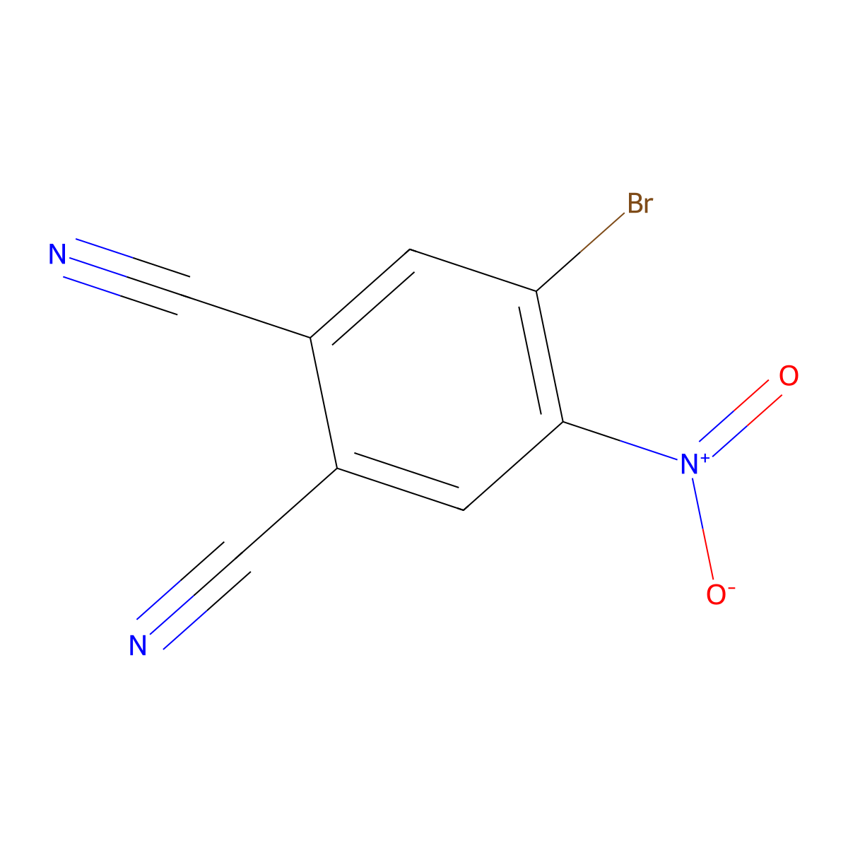 4-Bromo-5-nitro-phthalonitrile molecular structure, CAS 206268-72-6