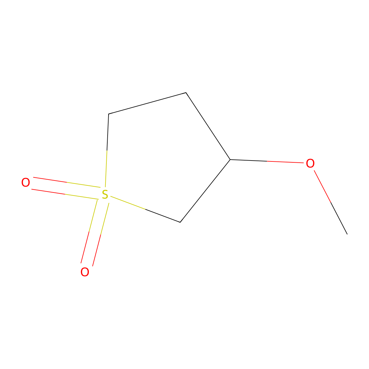 3-Methoxy-1lambda~6~-thiolane-1,1-dione molecular structure, CAS 20627-66-1