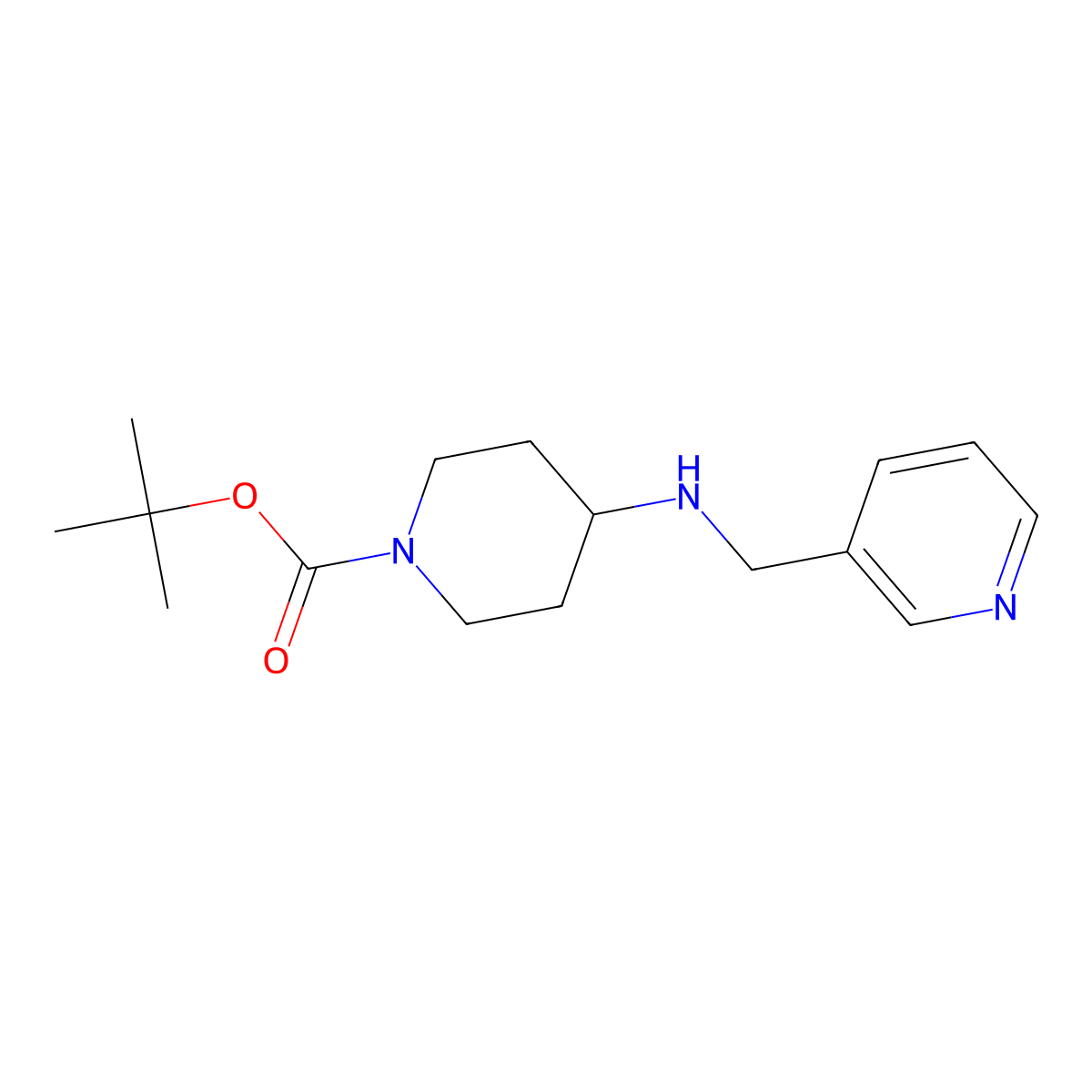 1-Boc-4-[(pyridin-3-ylmethyl)amino]piperidine molecular structure, CAS 206274-21-7