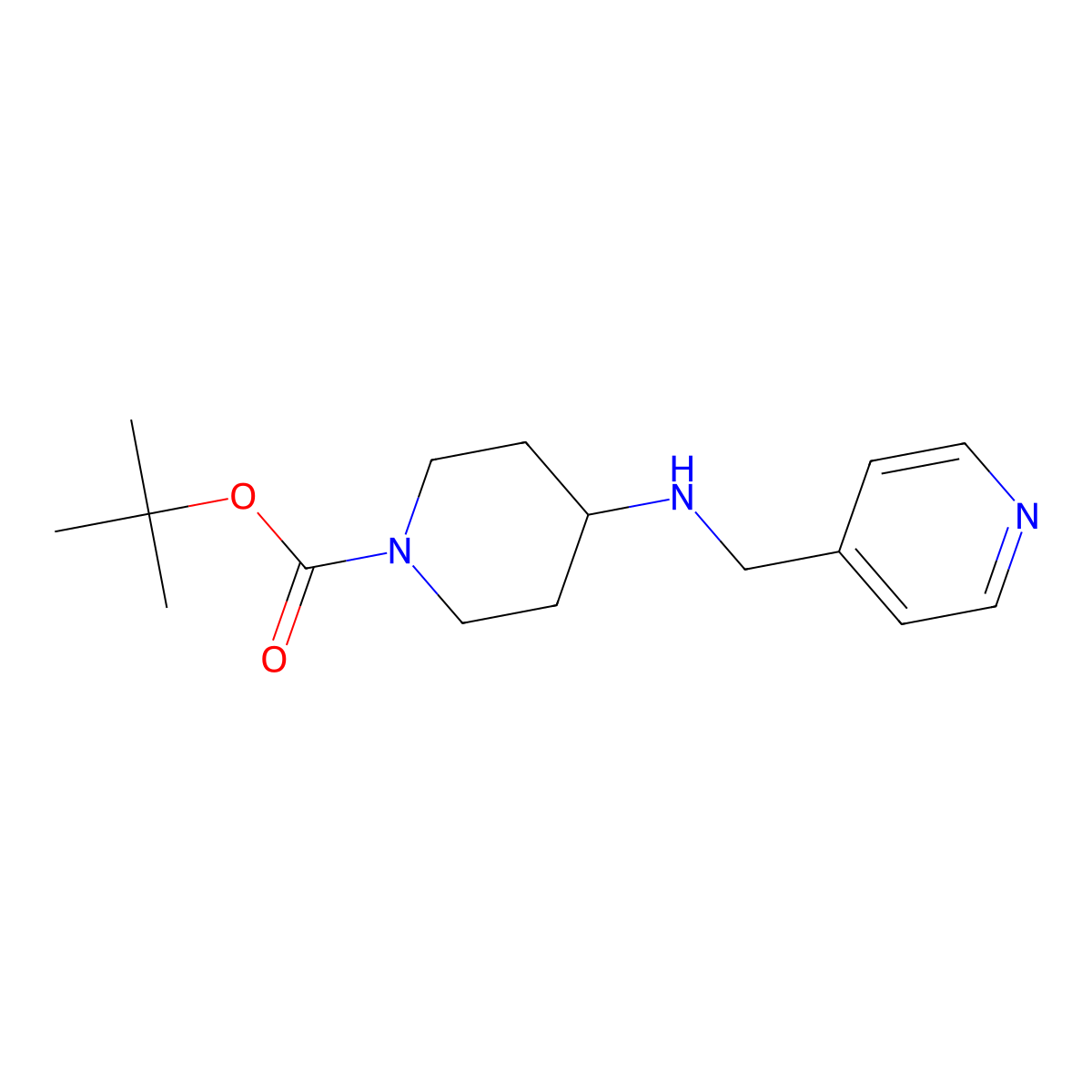tert-Butyl 4-((pyridin-4-ylmethyl)amino)piperidine-1-carboxylate molecular structure, CAS 206274-24-0