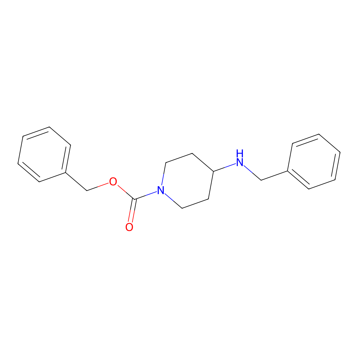 Benzyl 4-(benzylamino)piperidine-1-carboxylate molecular structure, CAS 206274-42-2