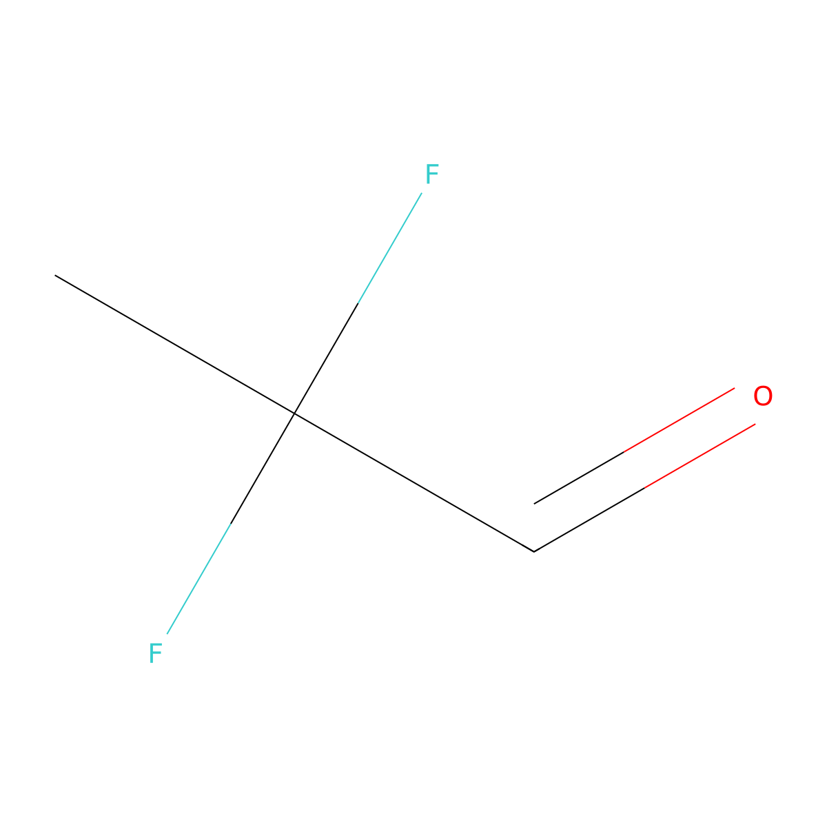 2,2-Difluoropropanal molecular structure, CAS 206275-35-6