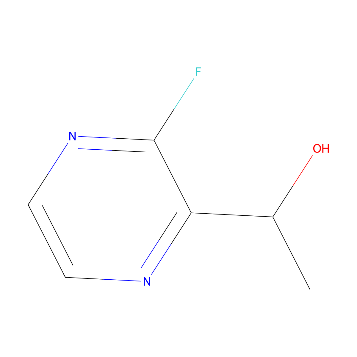 1-(3-Fluoropyrazin-2-yl)ethanol molecular structure, CAS 206278-18-4