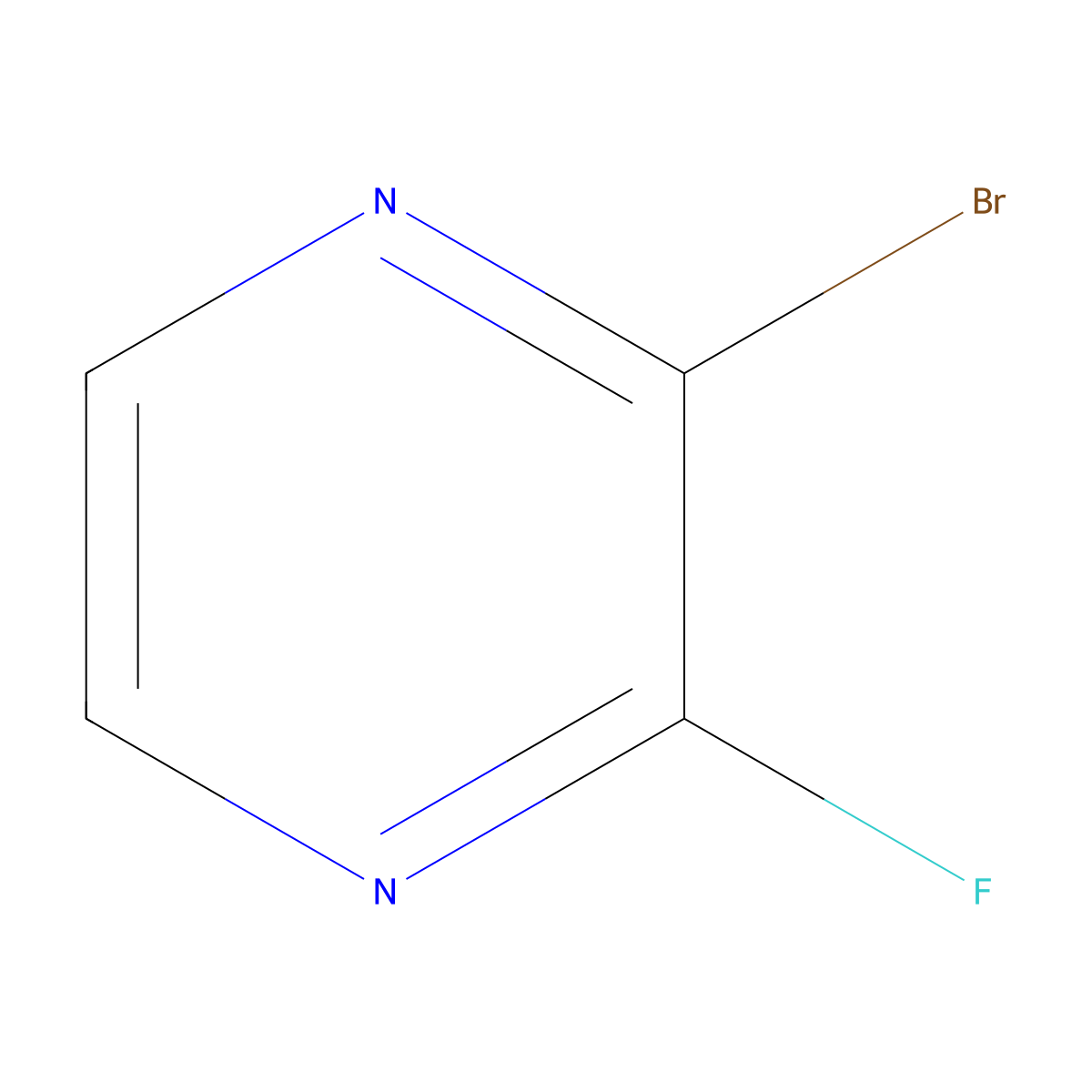 2-Bromo-3-fluoropyrazine molecular structure, CAS 206278-27-5