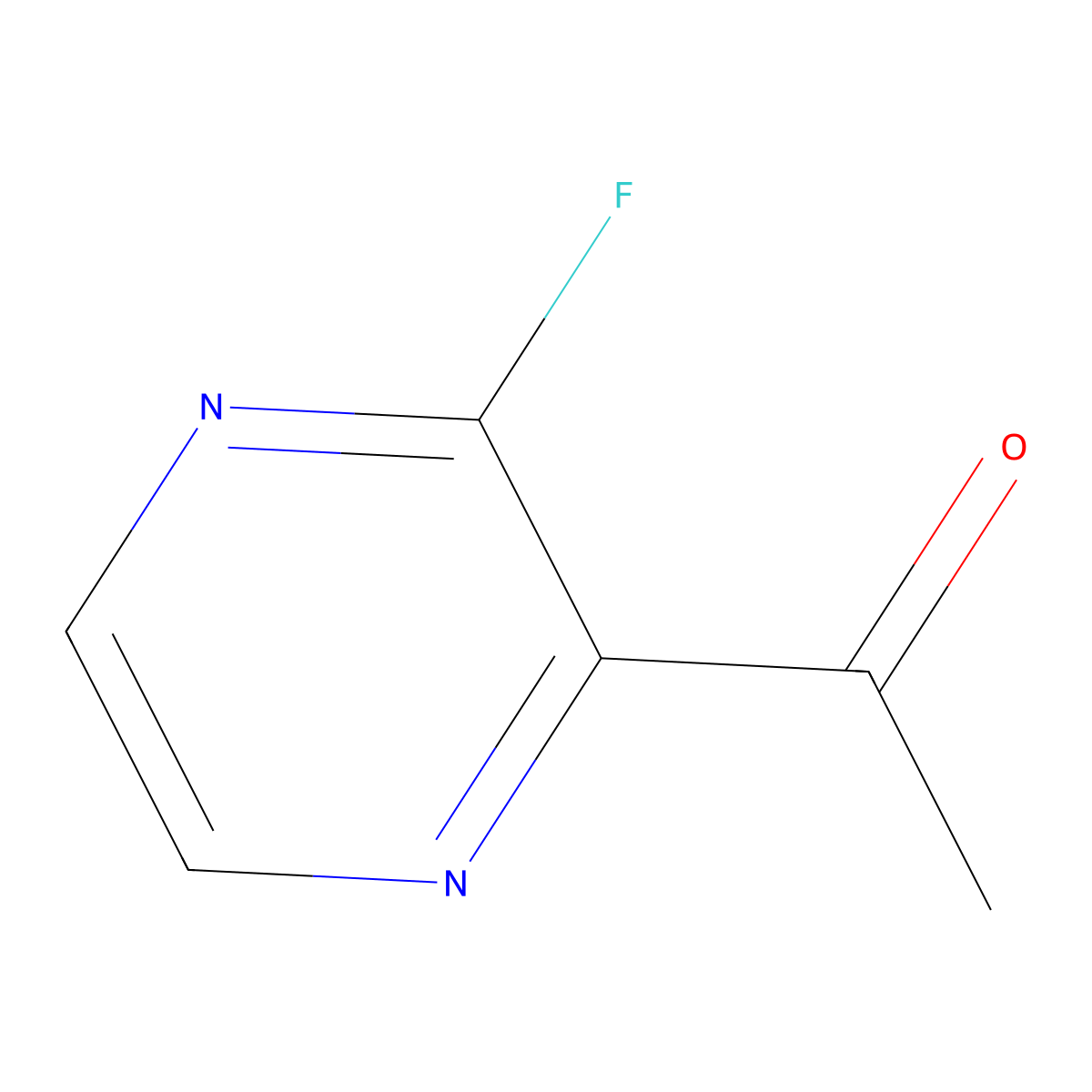 1-(3-Fluoropyrazin-2-yl)ethanone molecular structure, CAS 206278-28-6