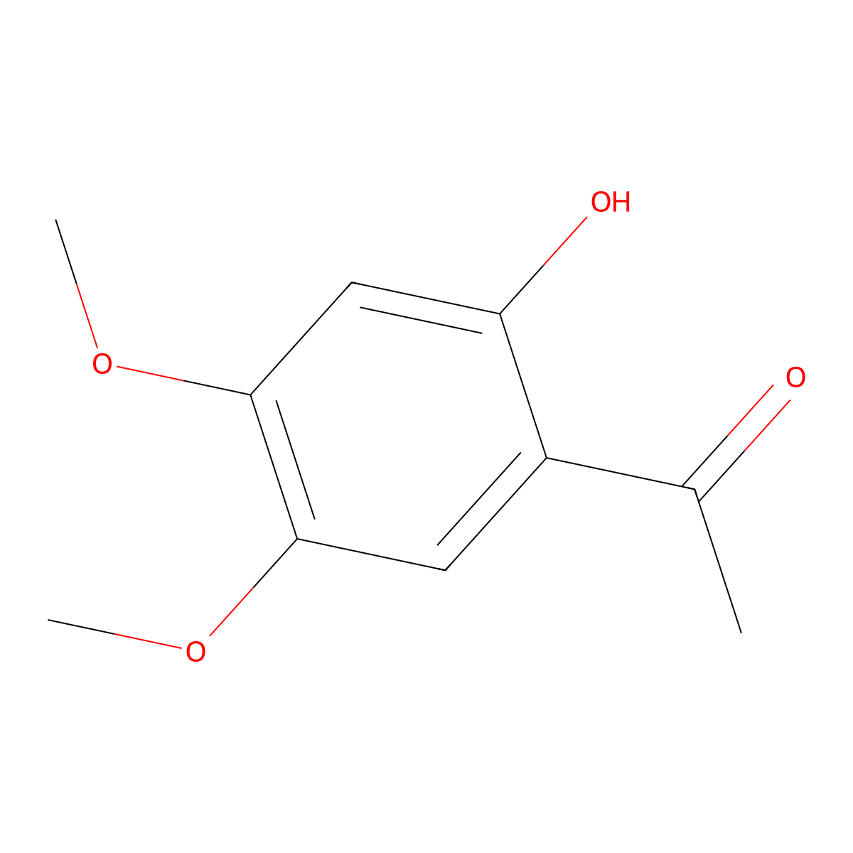 2'-Hydroxy-4',5'-dimethoxyacetophenone molecular structure, CAS 20628-06-2