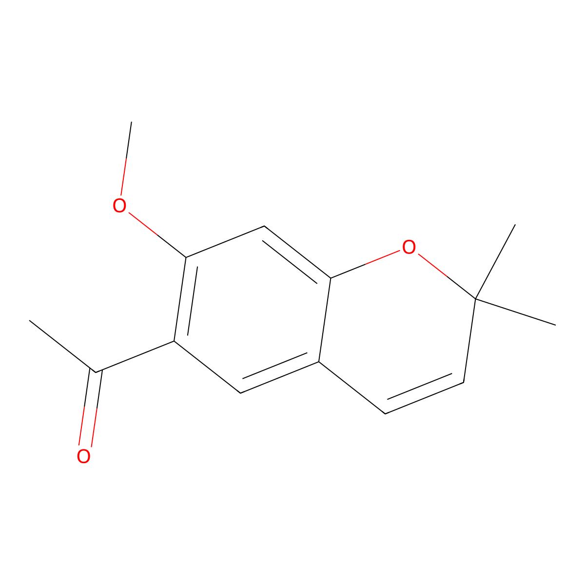 1-(7-Methoxy-2,2-dimethyl-2H-1-benzopyran-6-yl)ethanone molecular structure, CAS 20628-09-5