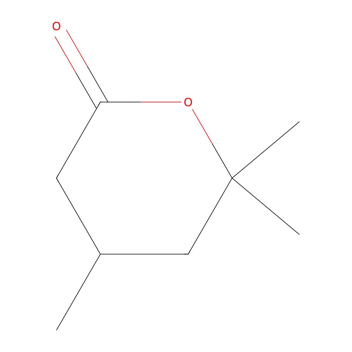 tetrahydro-4,6,6-trimethyl-2H-pyran-2-one molecular structure, CAS 20628-36-8