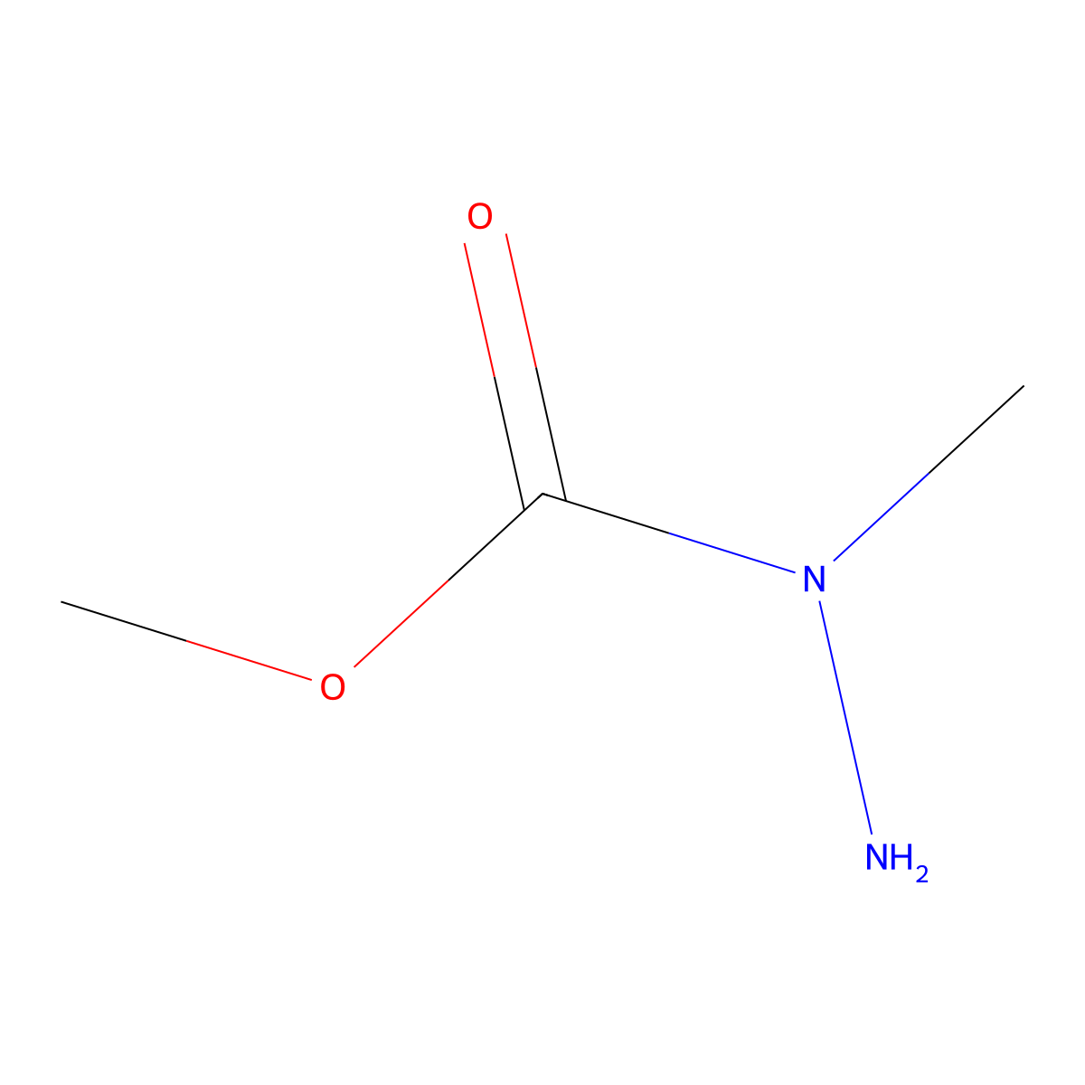Methyl 1-methylhydrazine carboxylate molecular structure, CAS 20628-41-5