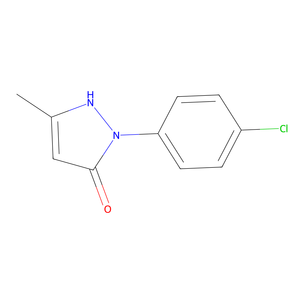 2-(4-Chlorophenyl)-5-methyl-1H-pyrazol-3(2H)-one molecular structure, CAS 20629-92-9