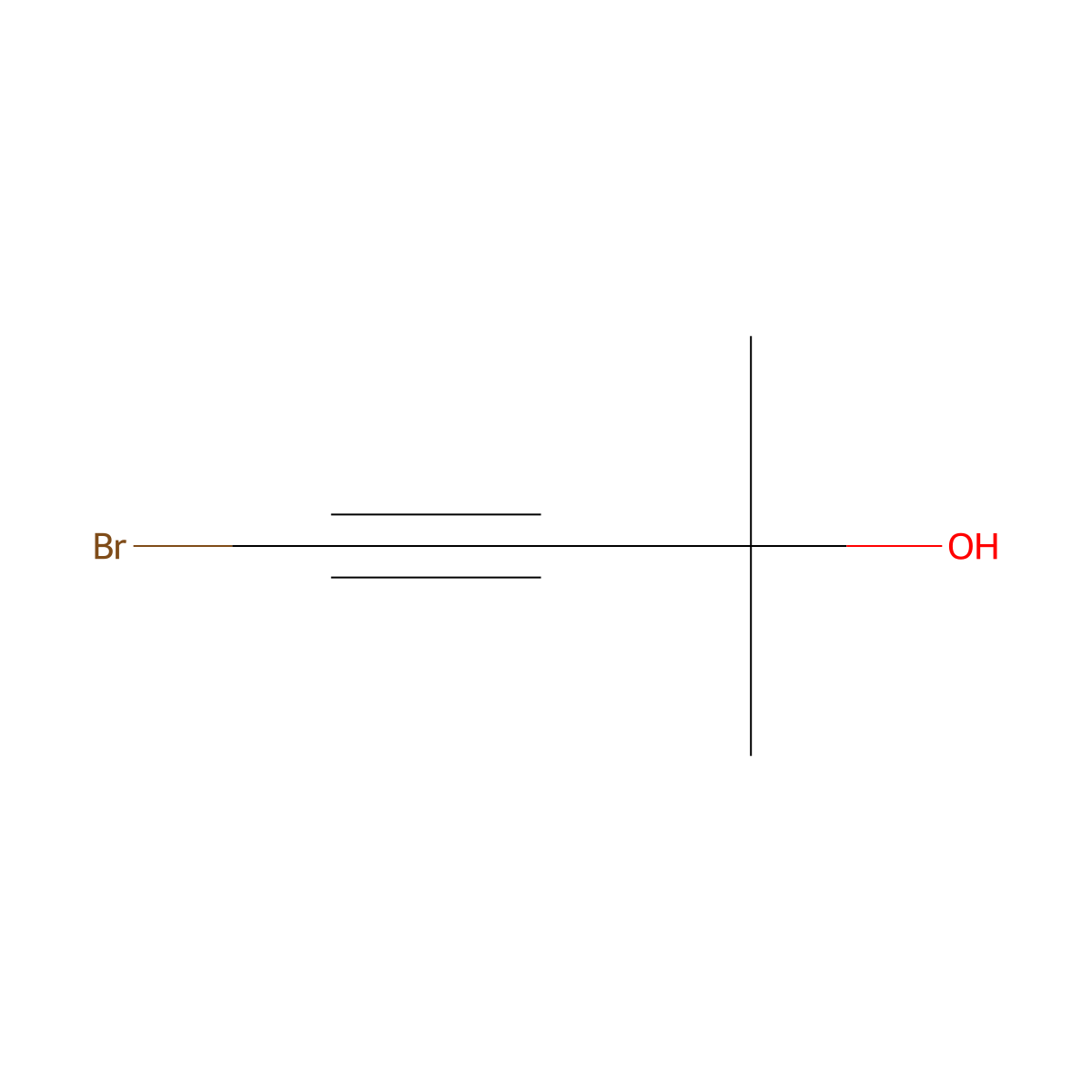3-Butyn-2-ol, 4-bromo-2-methyl- molecular structure, CAS 2063-19-6