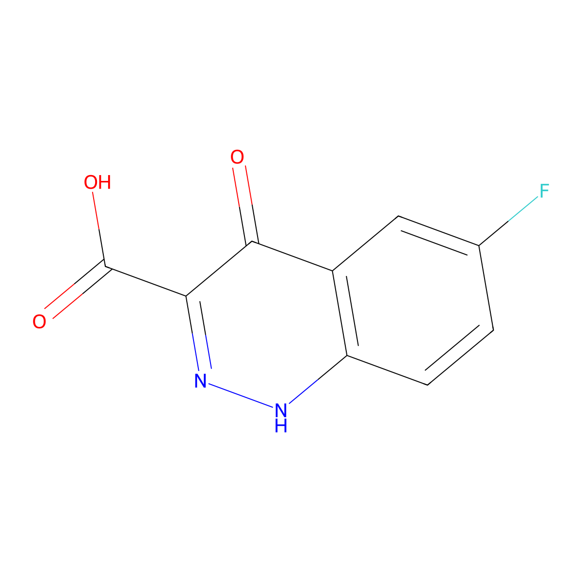 6-Fluoro-4-oxo-1,4-dihydrocinnoline-3-carboxylic acid molecular structure, CAS 2063-37-8
