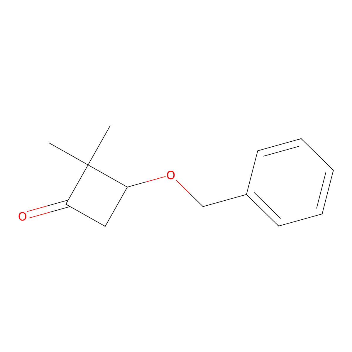 3-(Benzyloxy)-2,2-dimethylcyclobutan-1-one molecular structure, CAS 2063-92-5