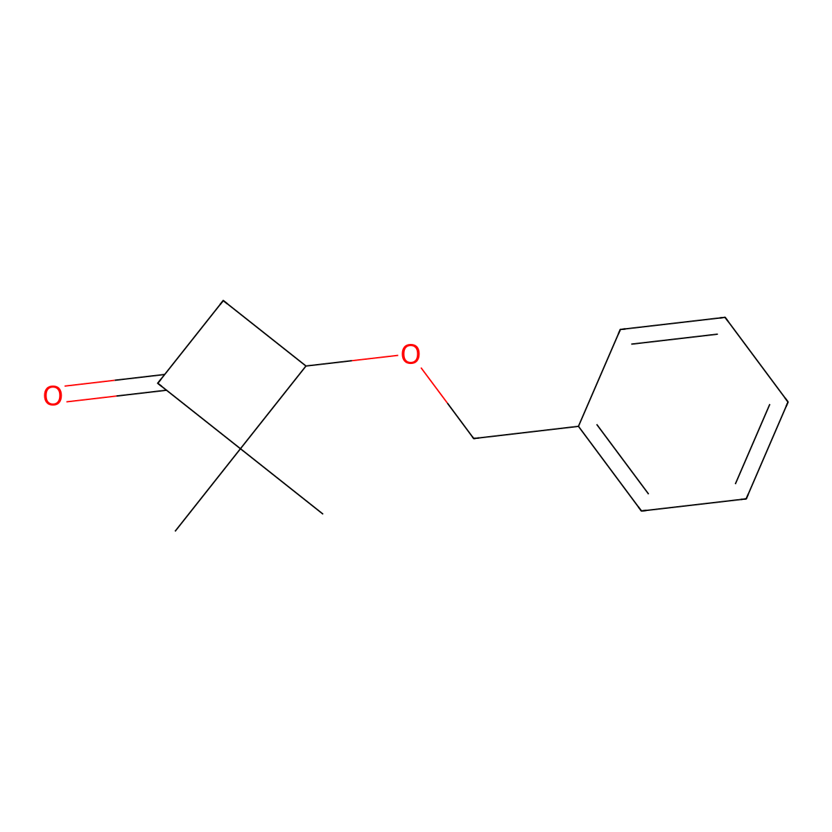 3-(Benzyloxy)-2,2-dimethylcyclobutan-1-one molecular structure, CAS 2063-92-5