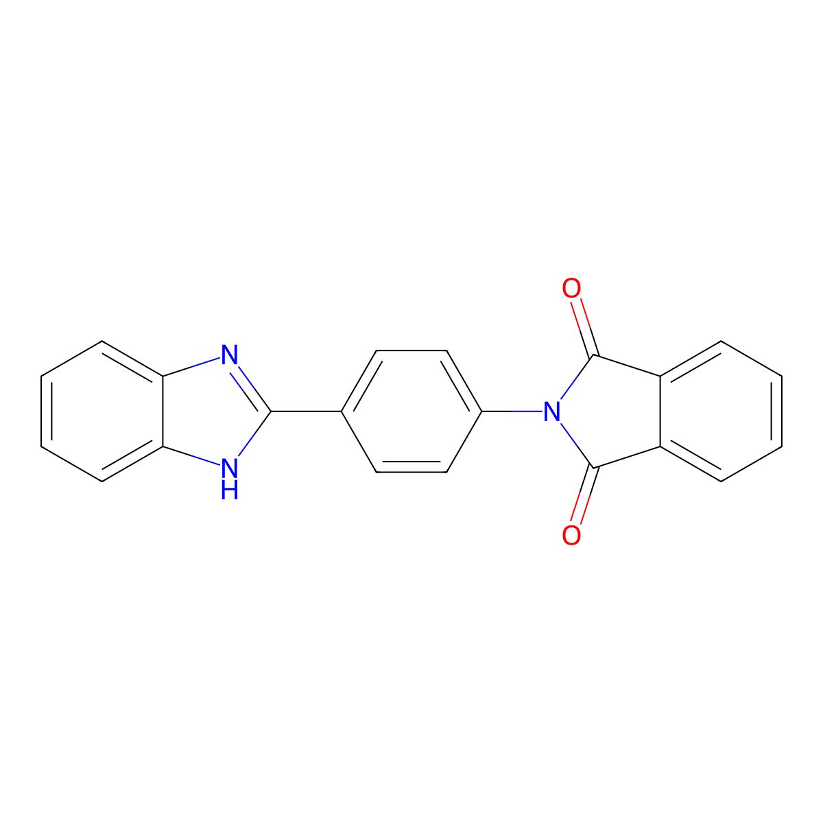 2-[4-(1H-benzimidazol-2-yl)phenyl]-1H-isoindole-1,3(2H)-dione molecular structure, CAS 20631-41-8