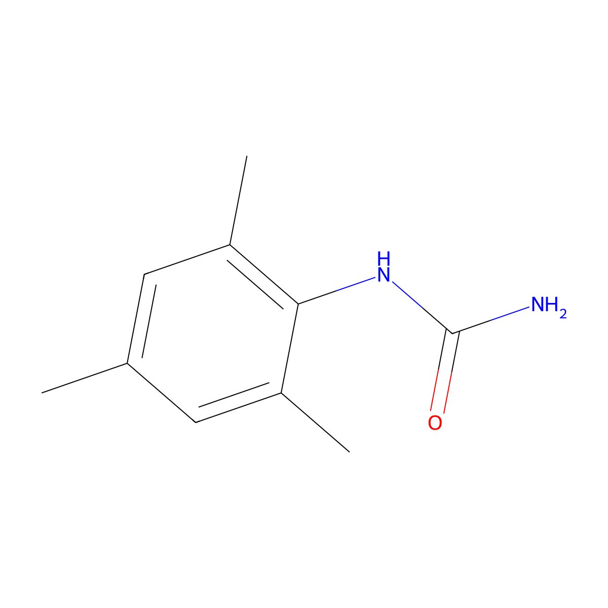(2,4,6-Trimethylphenyl)urea molecular structure, CAS 20632-31-9