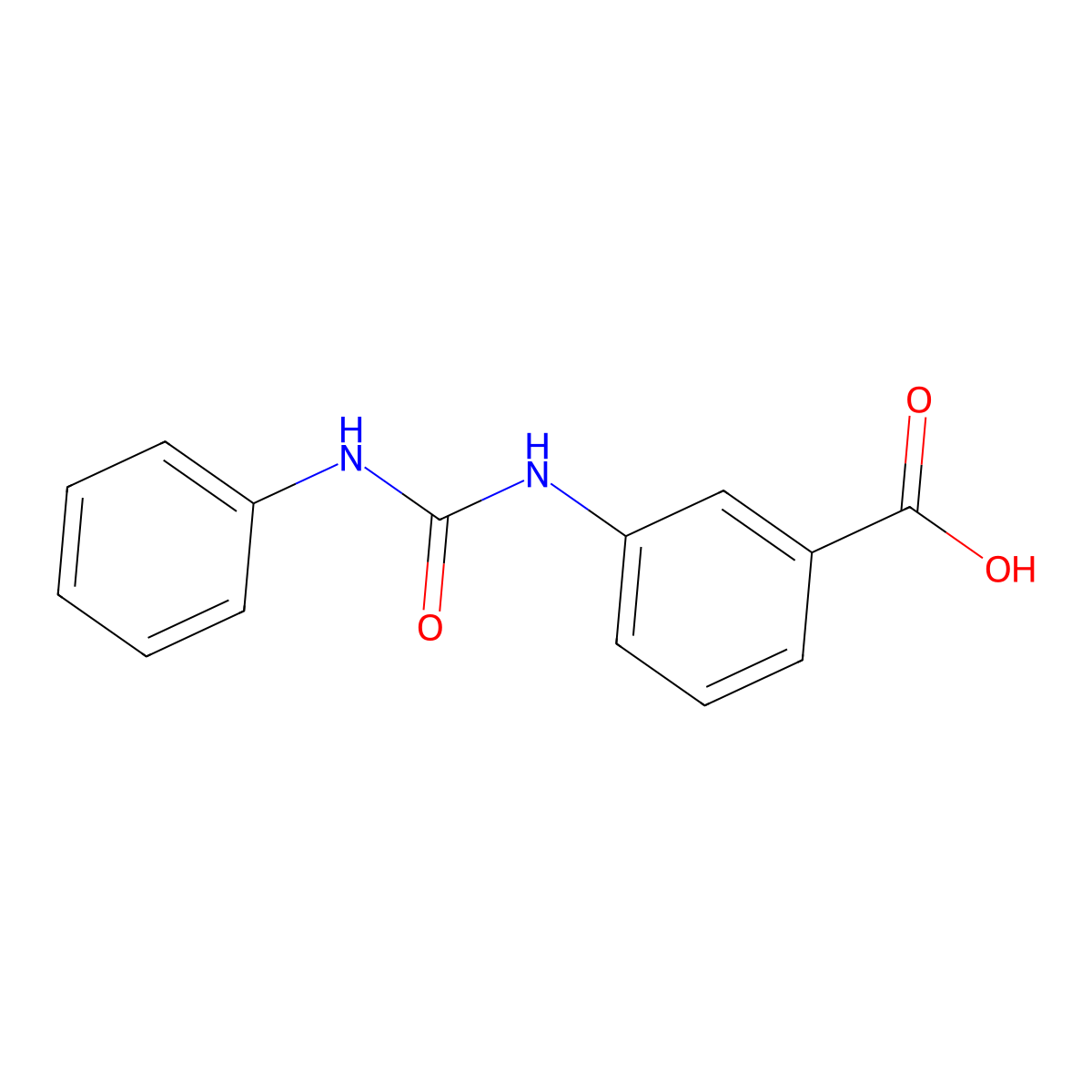 Benzoic acid, m-(1-phenylureido)- molecular structure, CAS 20632-57-9