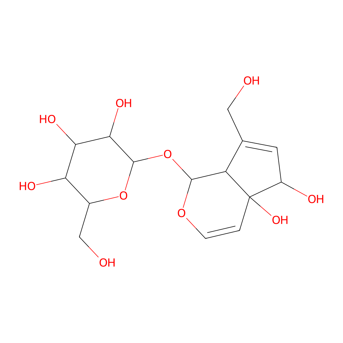 Monomelittoside molecular structure, CAS 20633-72-1