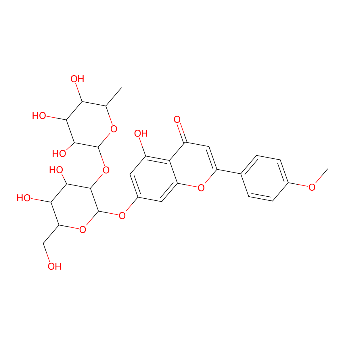 Fortunellin molecular structure, CAS 20633-93-6