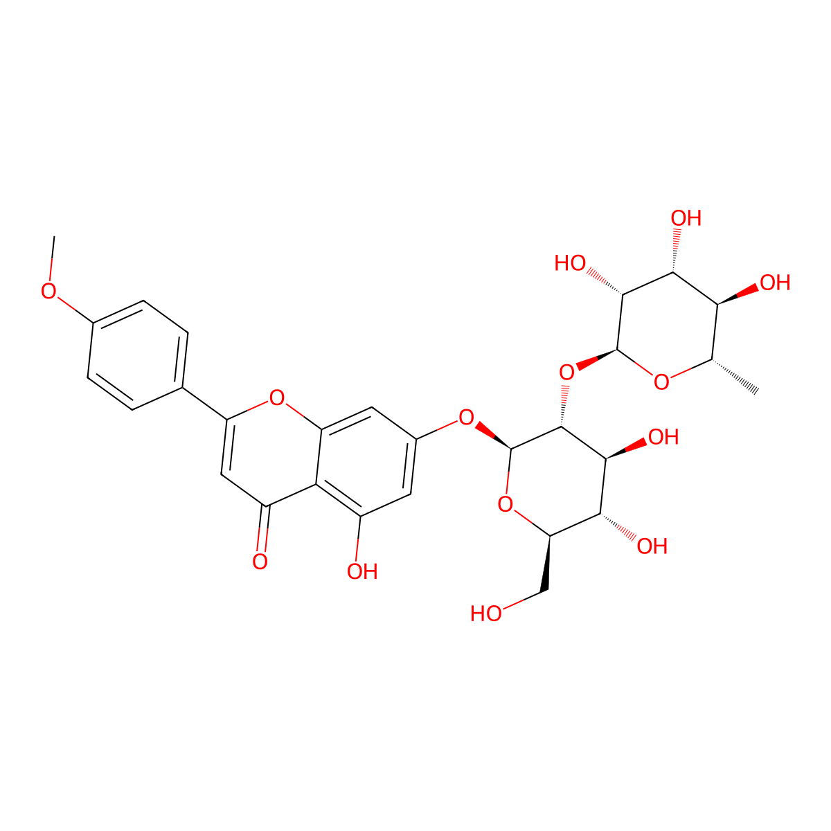 Fortunellin molecular structure, CAS 20633-93-6