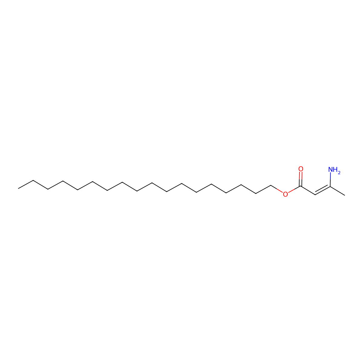 Octadecyl 3-amino-2-butenoate molecular structure, CAS 20634-52-0