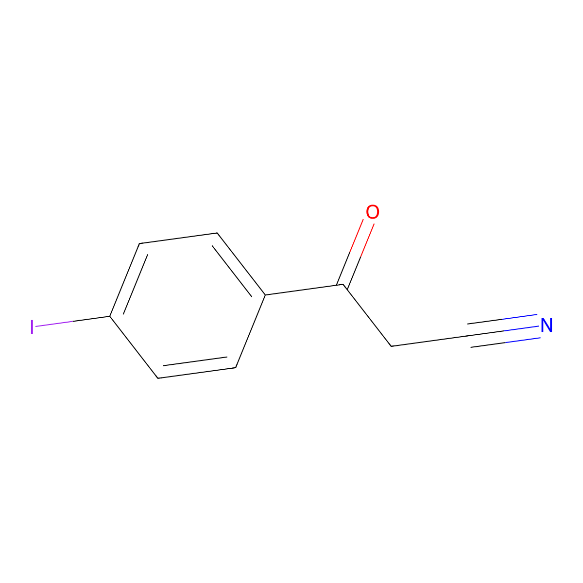 3-(4-Iodophenyl)-3-oxopropanenitrile molecular structure, CAS 206346-33-0