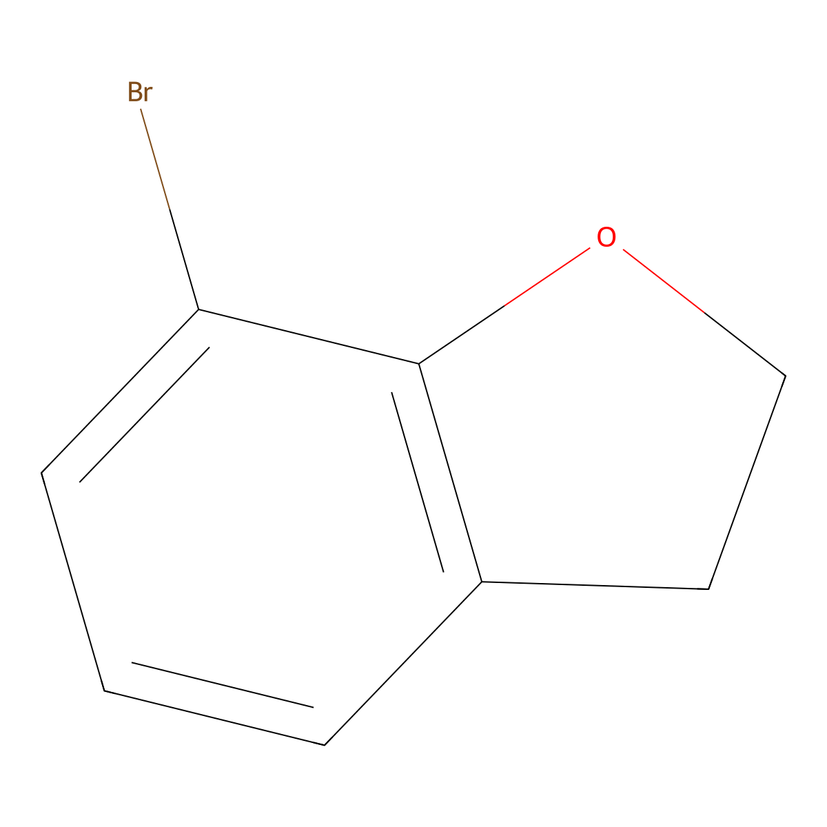 7-Bromo-2,3-dihydro-1-benzofuran molecular structure, CAS 206347-30-0