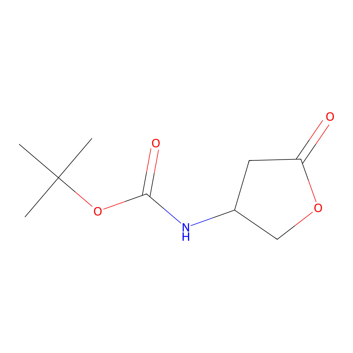 tert-Butyl (5-oxotetrahydrofuran-3-yl)carbamate molecular structure, CAS 206348-65-4