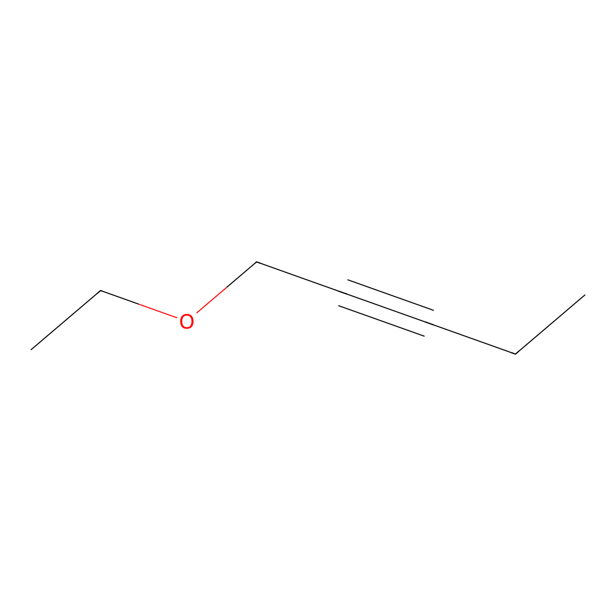 1-Ethoxypent-2-yne molecular structure, CAS 20635-10-3