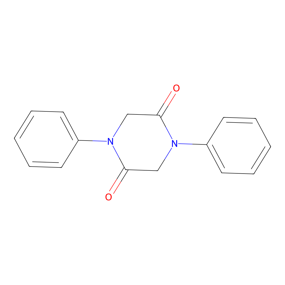 2,5-Piperazinedione, 1,4-diphenyl- molecular structure, CAS 20635-51-2