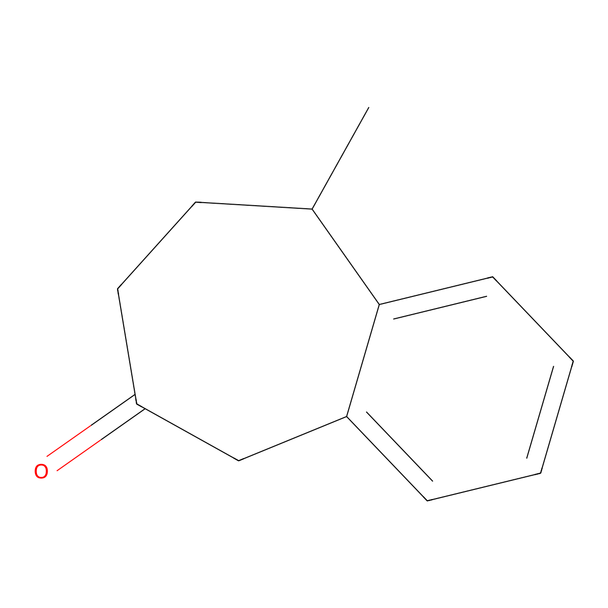 9-methyl-6,7,8,9-tetrahydro-5H-benzo(7)annulen-6-one molecular structure, CAS 206355-74-0