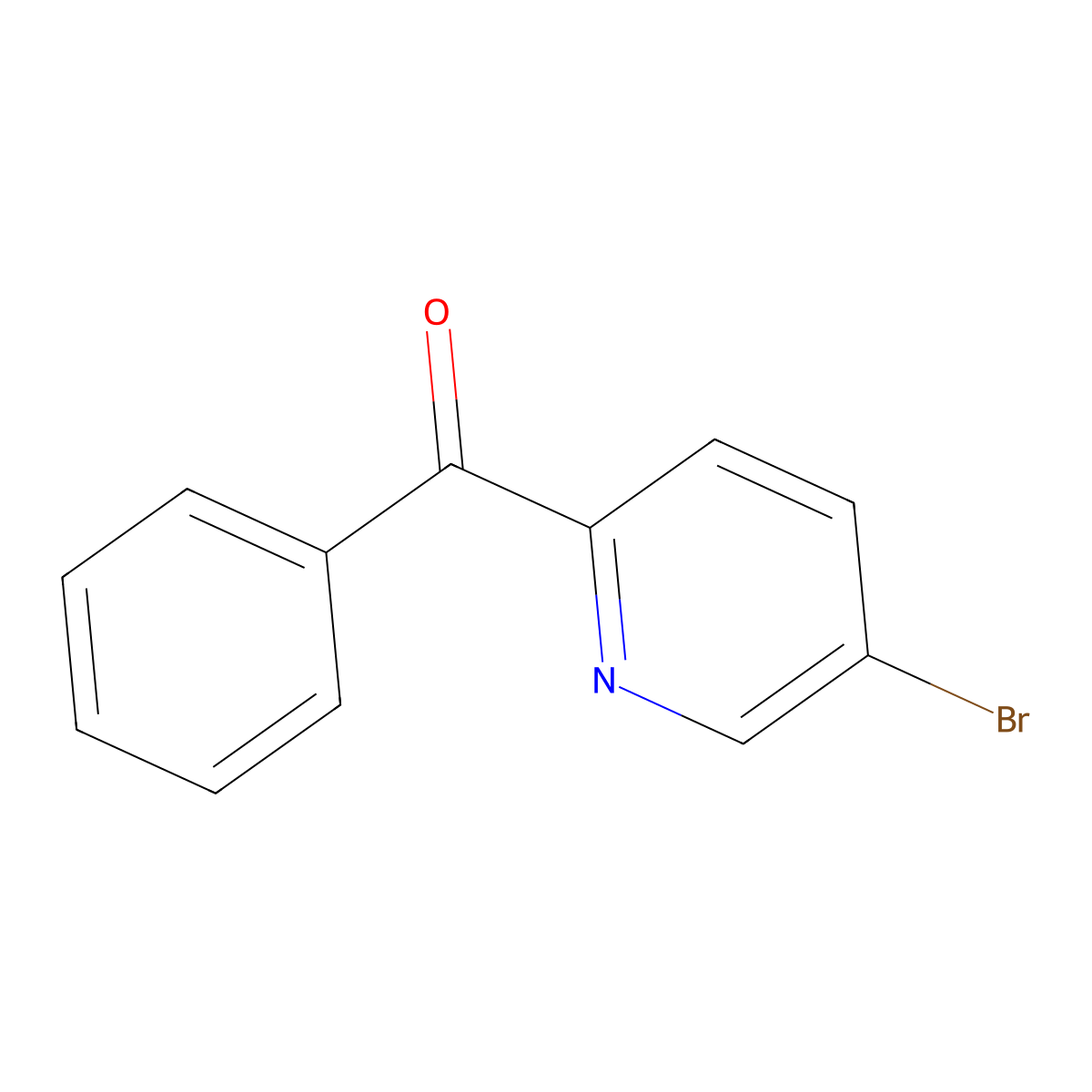 (5-Bromopyridin-2-yl)(phenyl)methanone molecular structure, CAS 206357-52-0