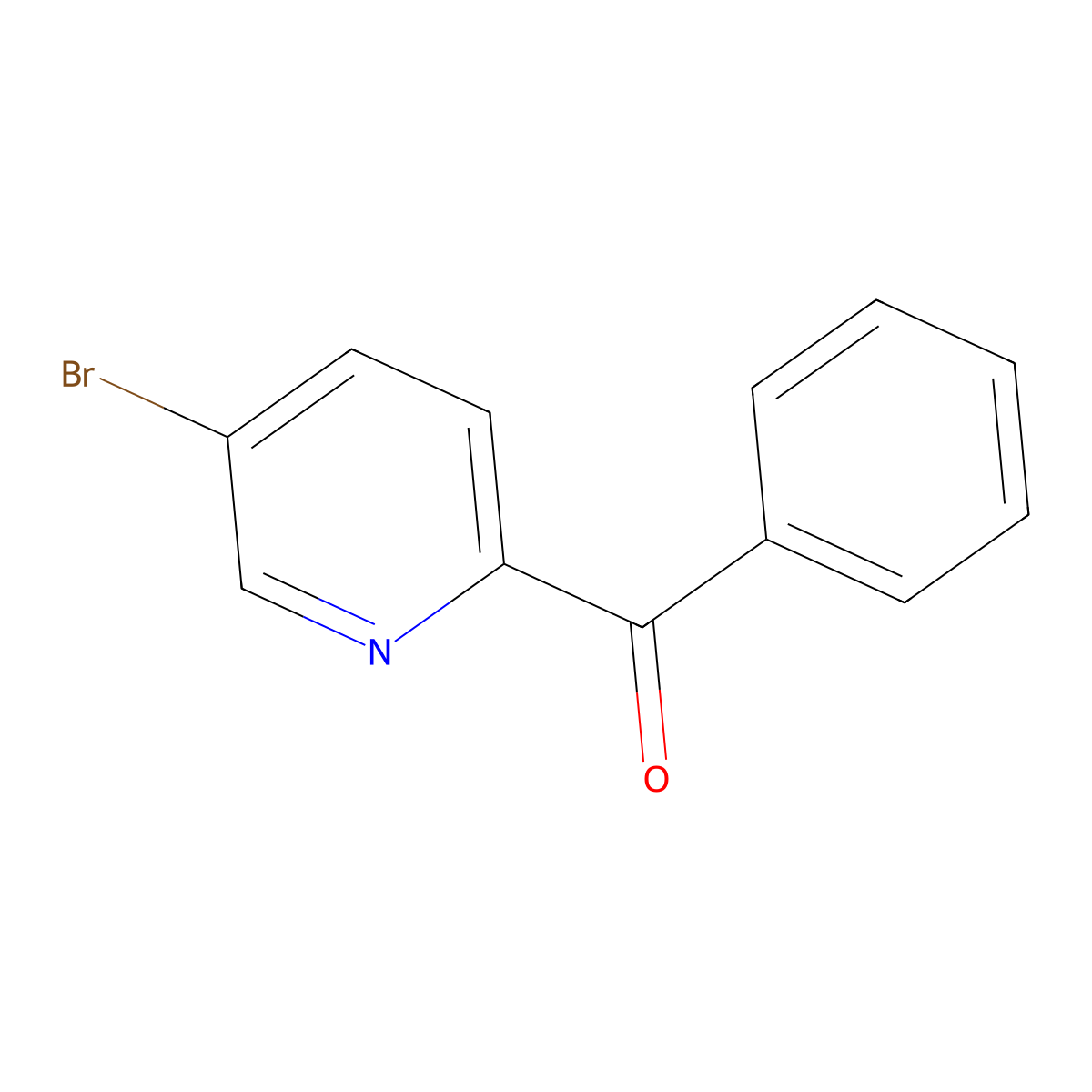 (5-Bromopyridin-2-yl)(phenyl)methanone molecular structure, CAS 206357-52-0