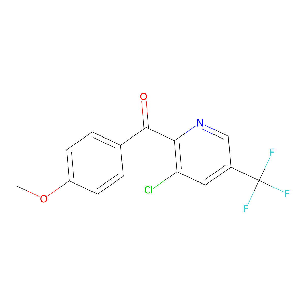 [3-Chloro-5-(trifluoromethyl)-2-pyridinyl](4-methoxyphenyl)methanone molecular structure, CAS 206357-62-2
