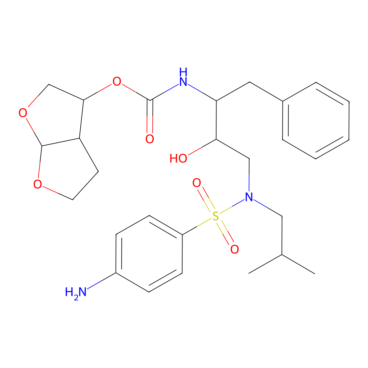 Darunavir molecular structure, CAS 206361-99-1