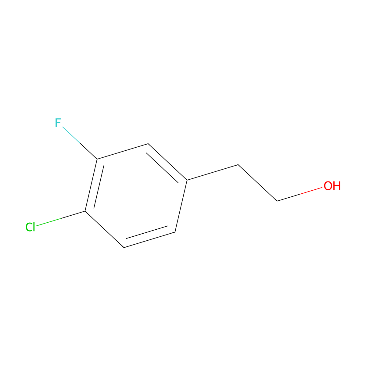 4-Chloro-3-fluorophenethyl alcohol molecular structure, CAS 206362-79-0