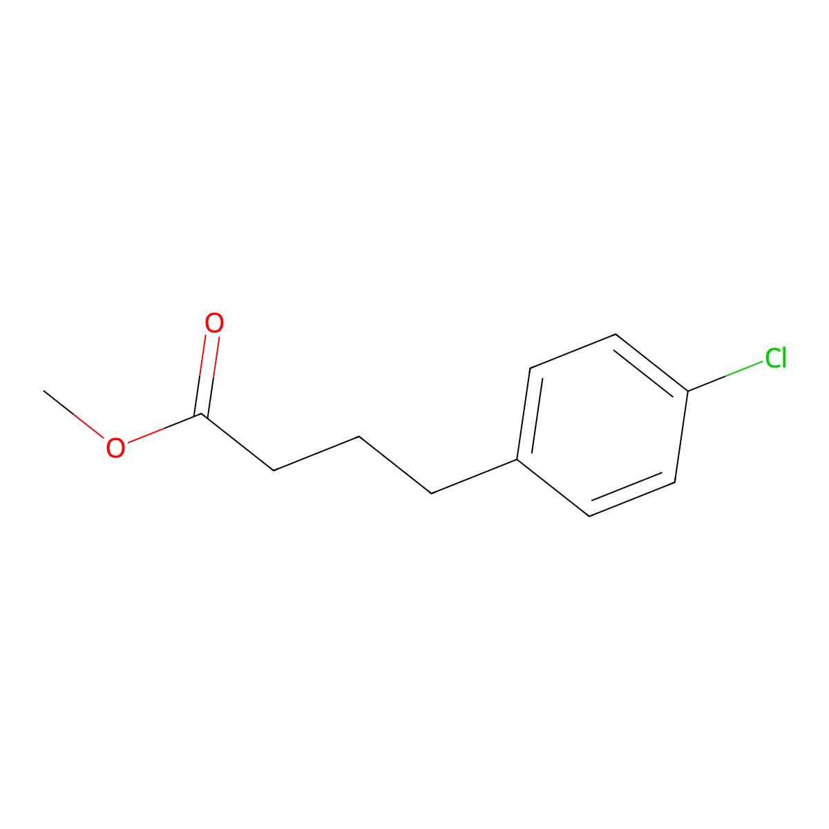 Methyl 4-(4-chlorophenyl)butanoate molecular structure, CAS 20637-04-1