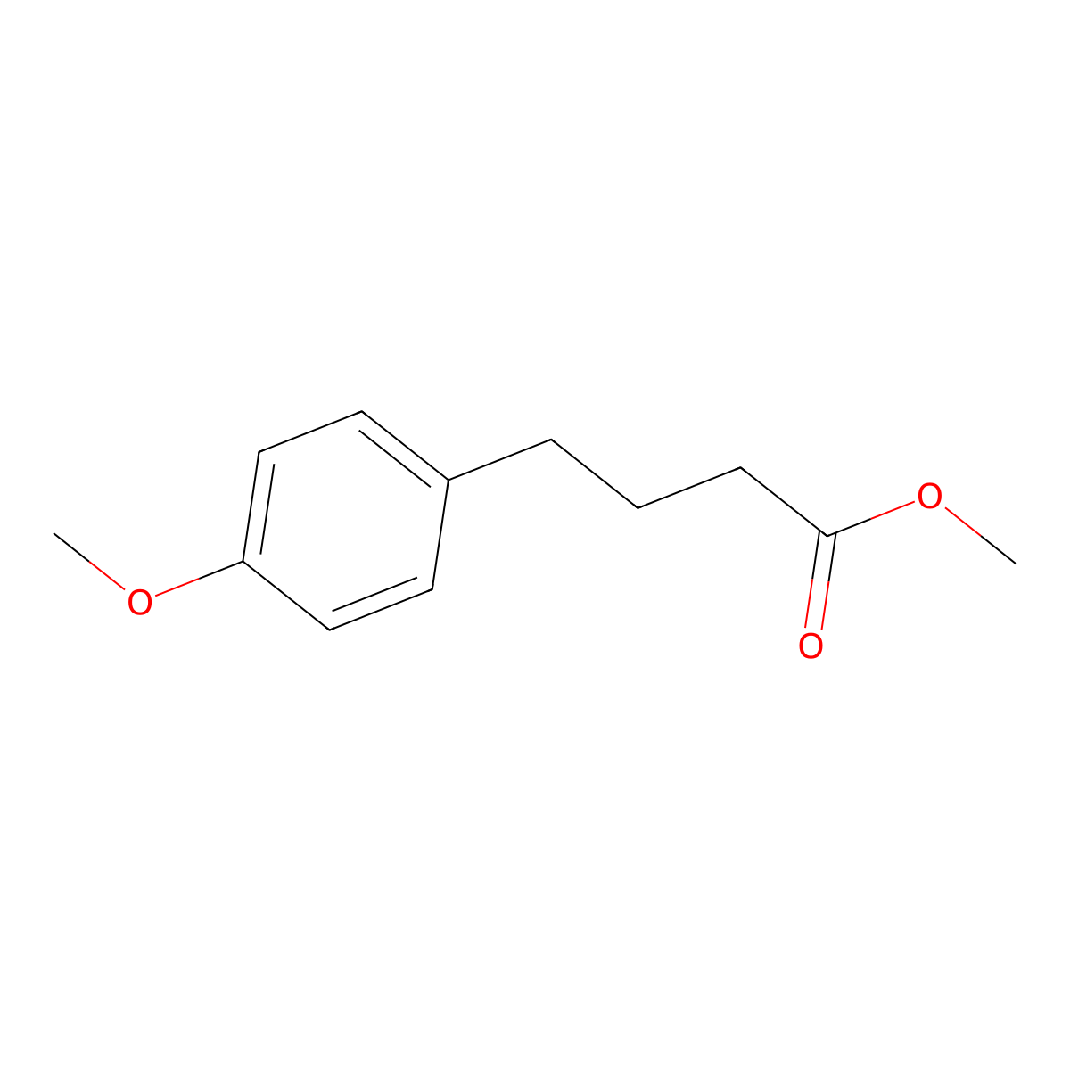 Methyl 4-(4-methoxyphenyl)butanoate molecular structure, CAS 20637-08-5