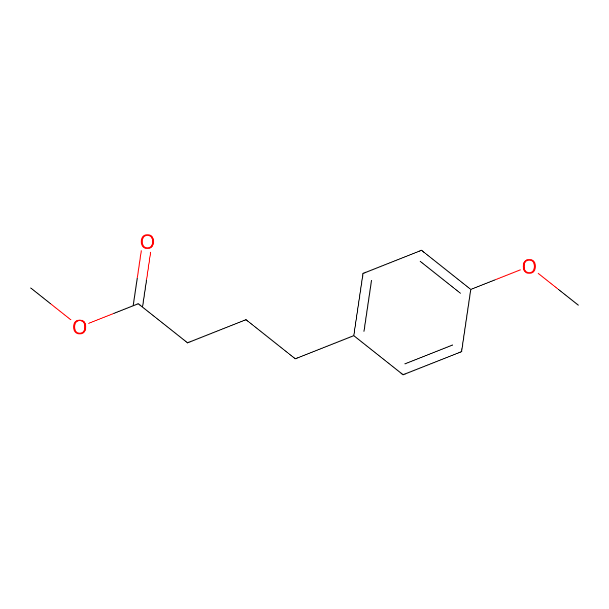 Methyl 4-(4-methoxyphenyl)butanoate molecular structure, CAS 20637-08-5