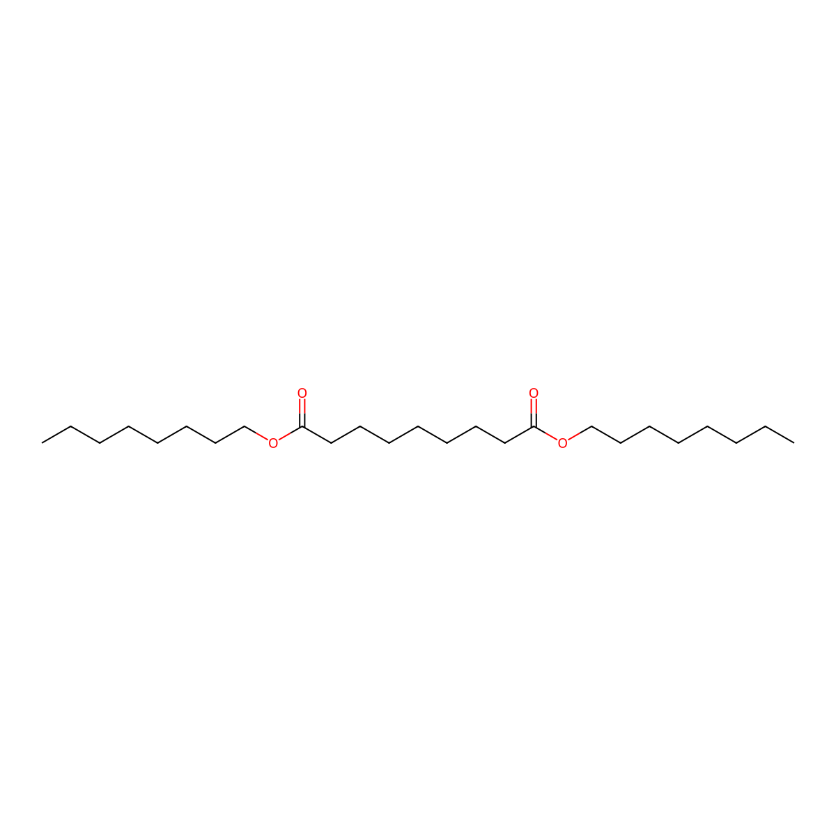 Dioctyl azelate molecular structure, CAS 2064-80-4