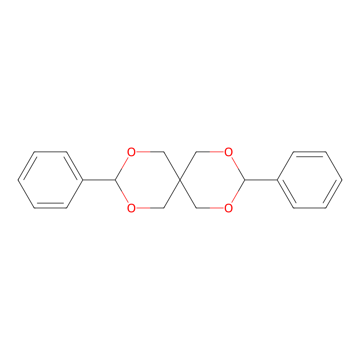 3,9-Diphenyl-2,4,8,10-tetraoxaspiro[5.5]undecane molecular structure, CAS 2064-95-1