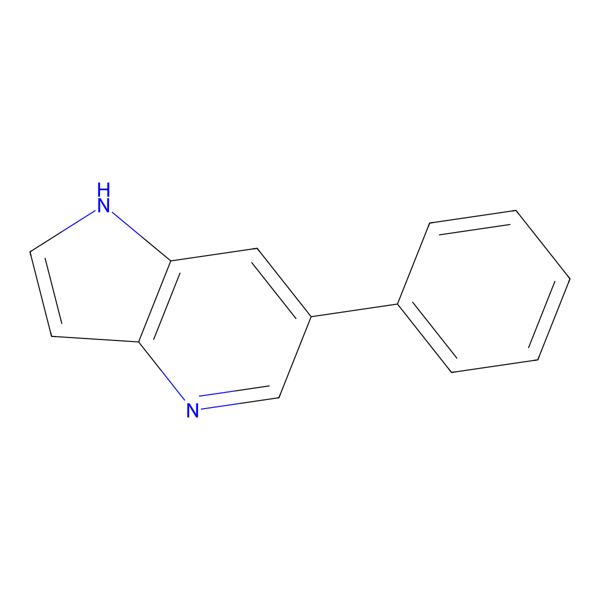 6-Phenyl-1H-pyrrolo[3,2-B]pyridine molecular structure, CAS 2064117-52-6