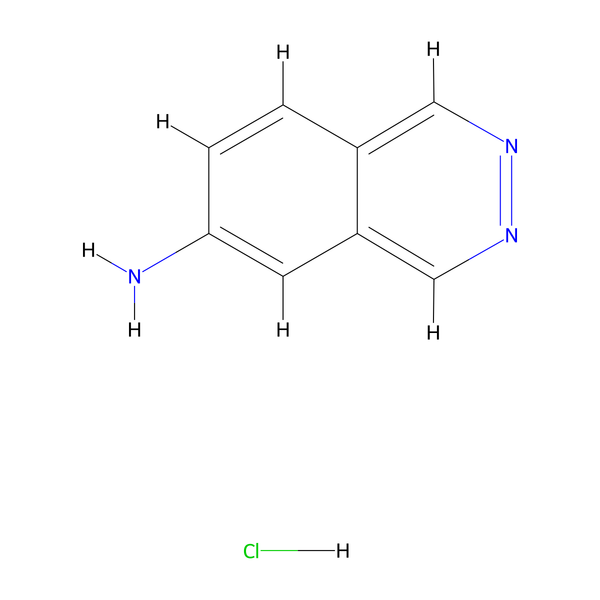 Phthalazin-6-amine hydrochloride molecular structure, CAS 2064122-16-1
